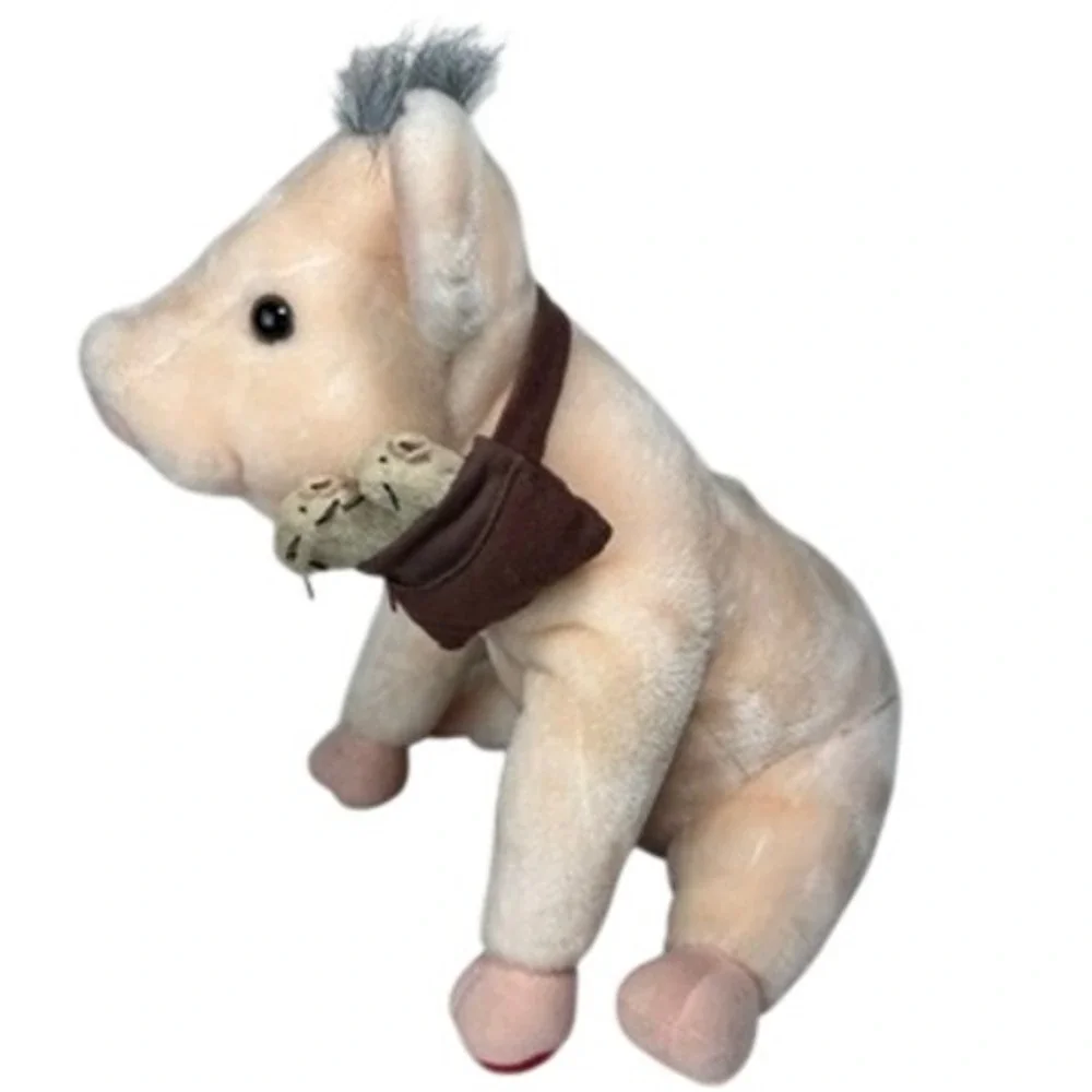 Vintage Babe and Friends Pig Plush with Mice in Pouch Movie Collectible Toy 12